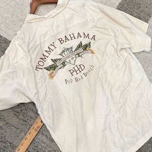 Tommy Bahama 100% Silk Men’s Sz L Embroidered Hawaiian Shirt phd pop had